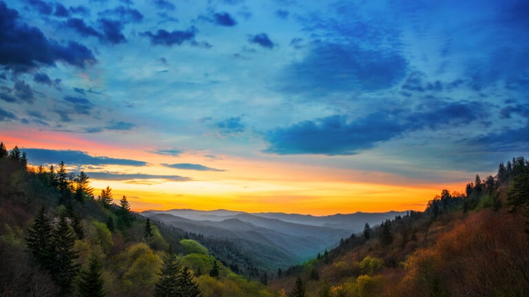 Great Smoky Mountains National Park Sunrise Scene